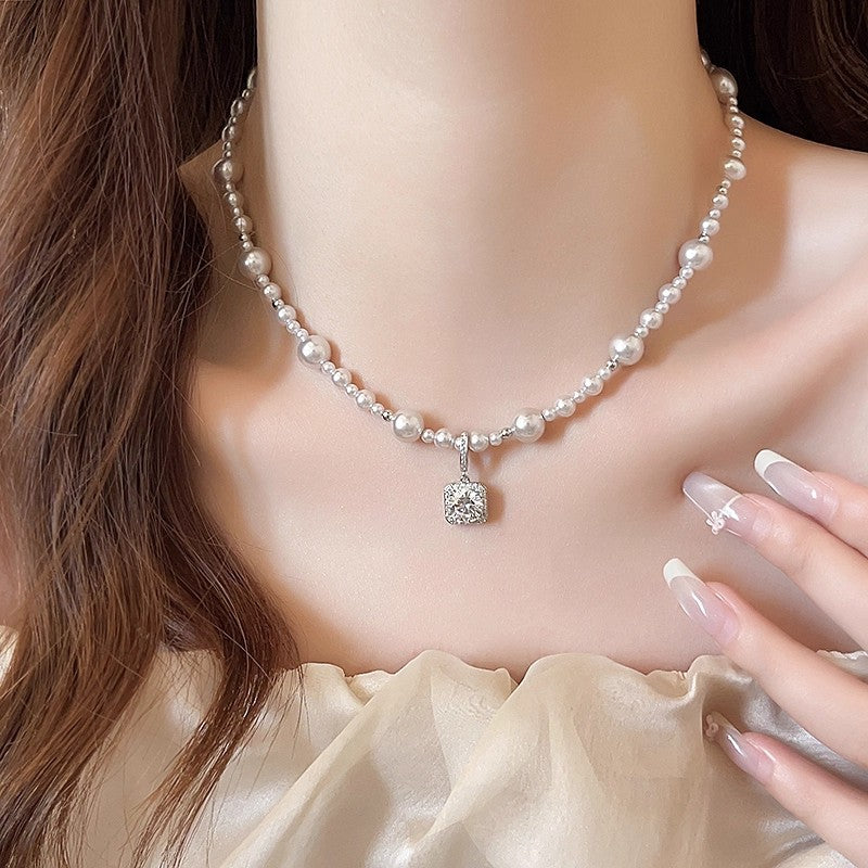 Non Fading Rose Sugar Pearl Necklace