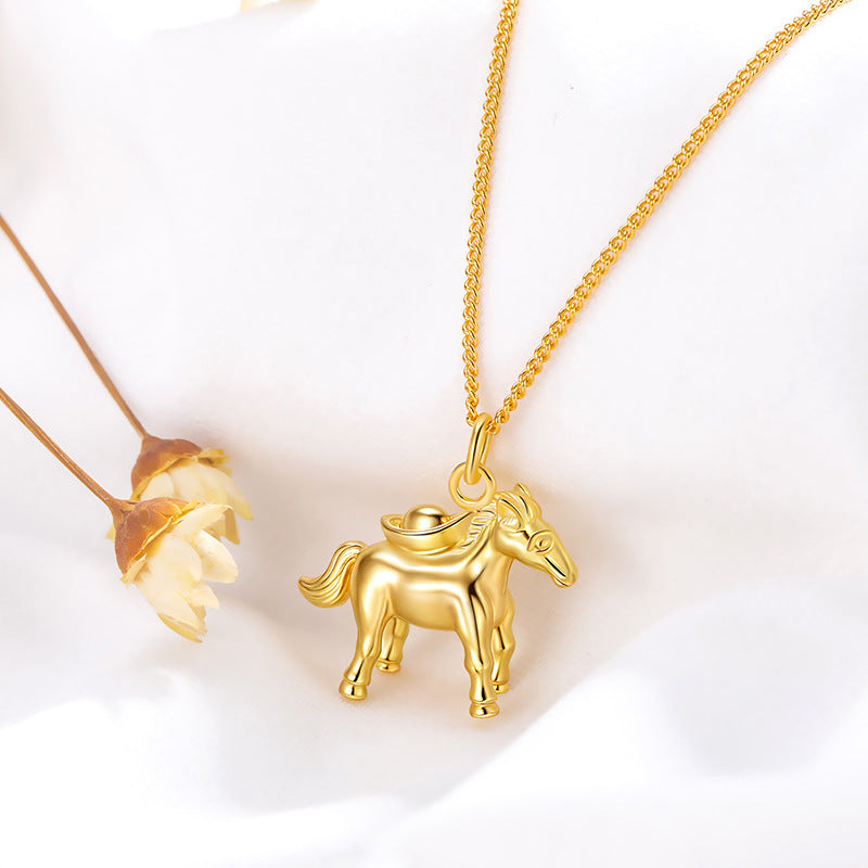 New Arrival Affordable Luxury Chinese-style Horse Zodiac Necklace