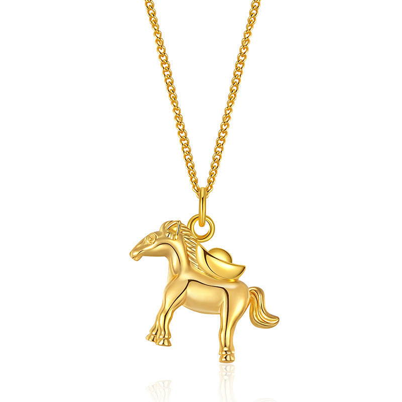 New Arrival Affordable Luxury Chinese-style Horse Zodiac Necklace