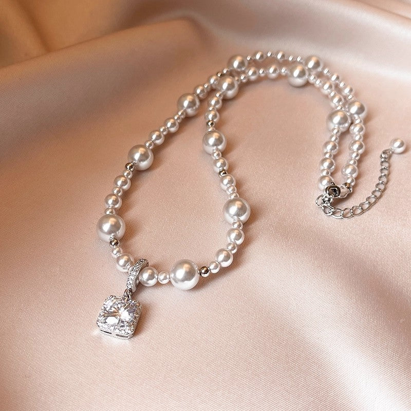 Non Fading Rose Sugar Pearl Necklace
