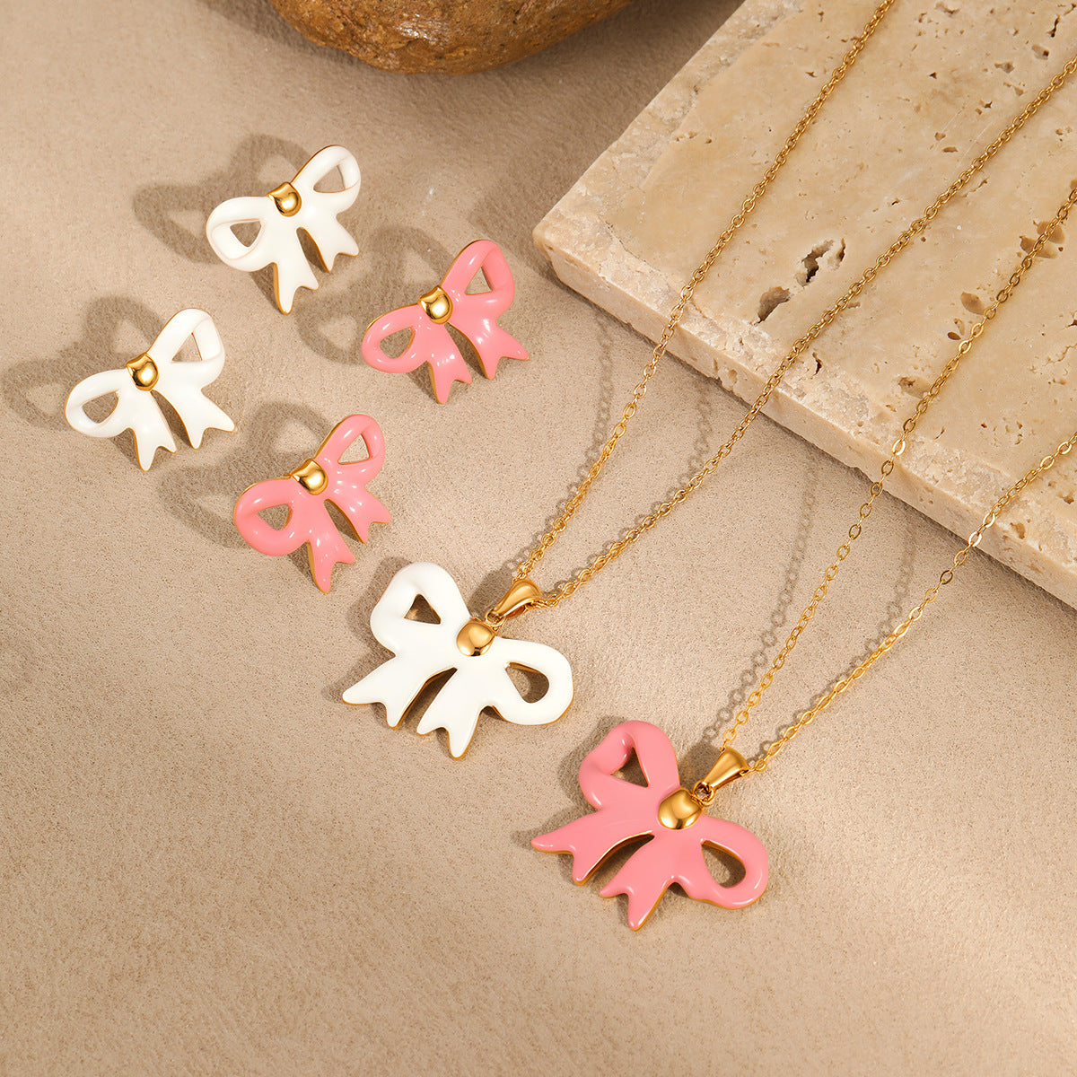 Bowknot Color Necklace Sweet Accessory